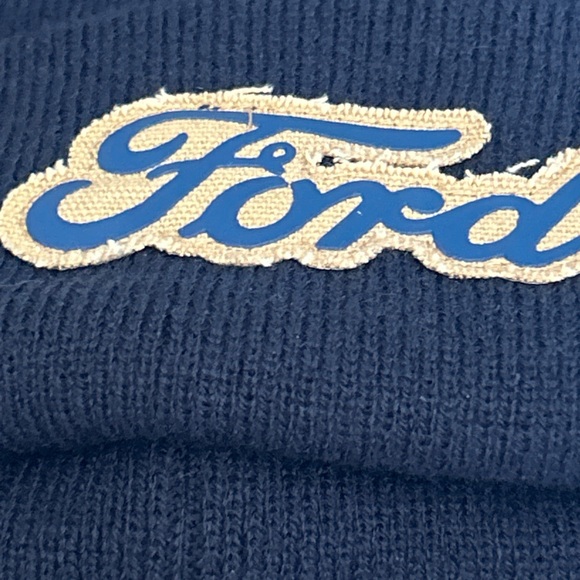 Ford Mustang Men’s Two Pack Beanies Navy & Gold Branded W/logo License Set Of 2 - Picture 7 of 13